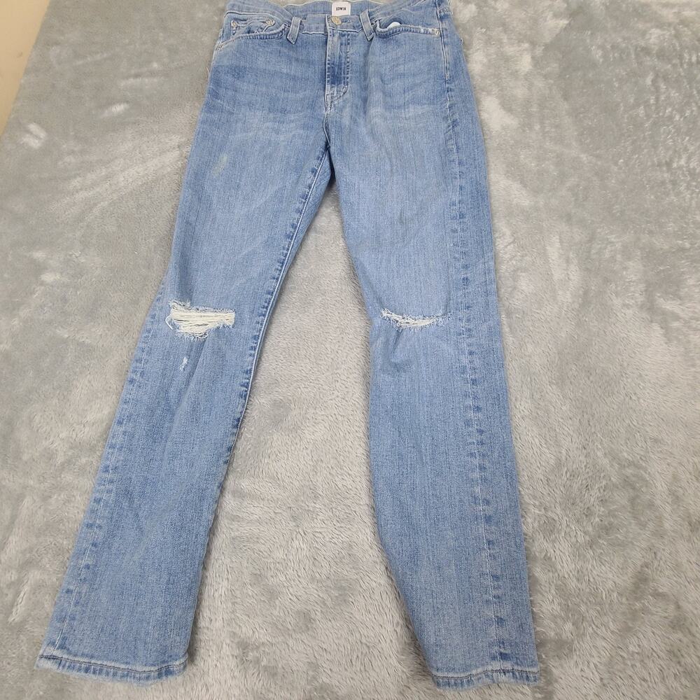 Edwin Elin crop straight leg jean Sz 25 Blue High rise Womens